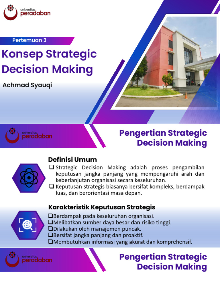 3. Konsep Strategic Decision Making | PDF