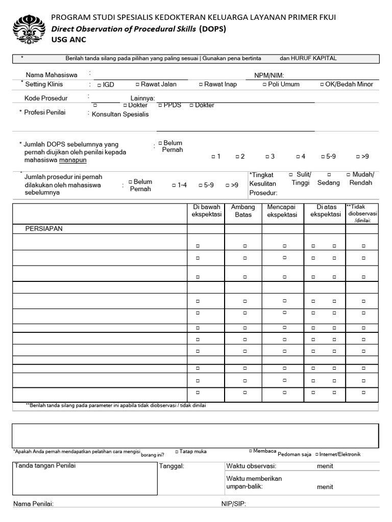 Form Dops Usg Anc | PDF