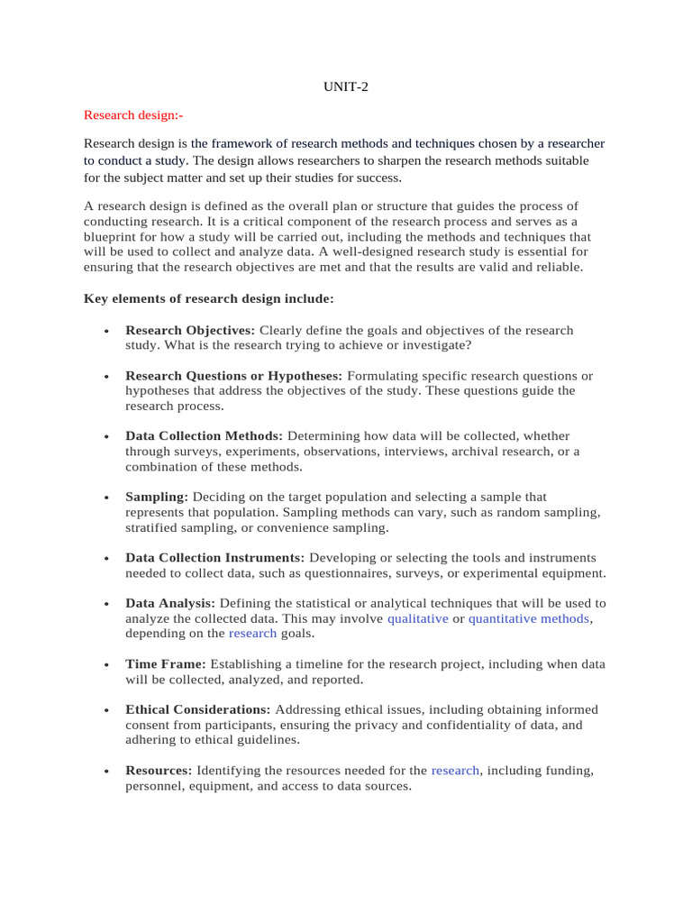 RM-UNIT-2 | PDF | Experiment | Methodology
