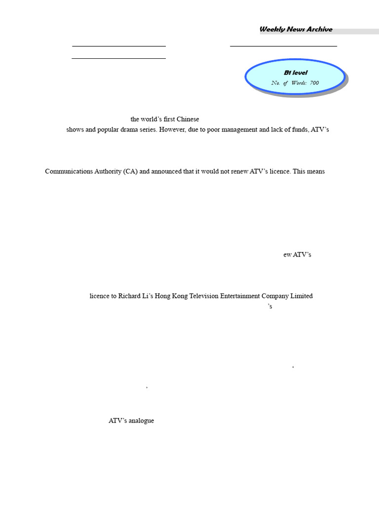 B1 ATV Licence | PDF