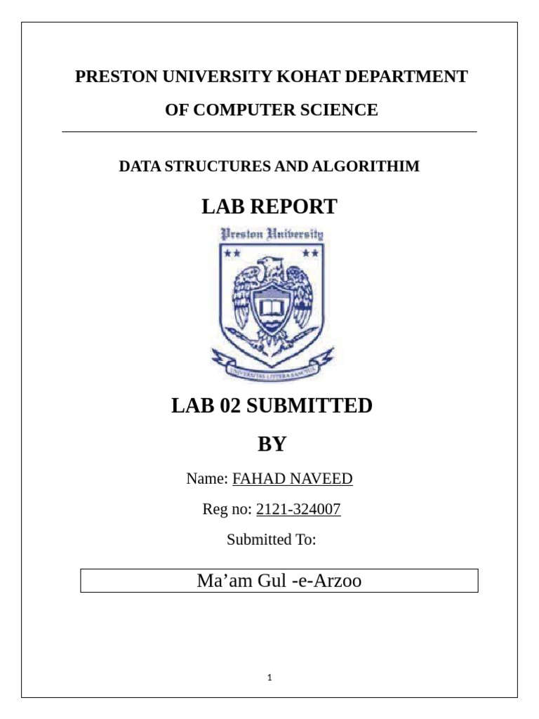 LAB 2 DS.docx FAHAD | PDF