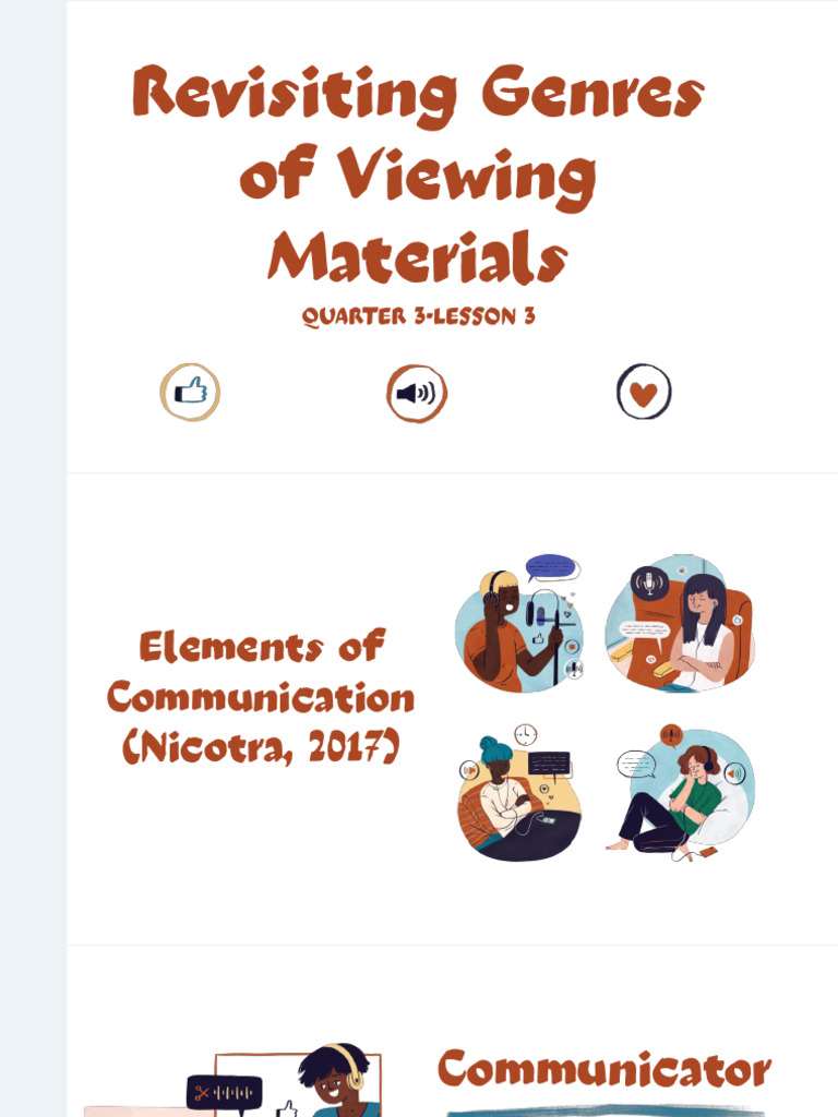 Quarter 3 Lesson 3 Genres of Viewing Materials | PDF