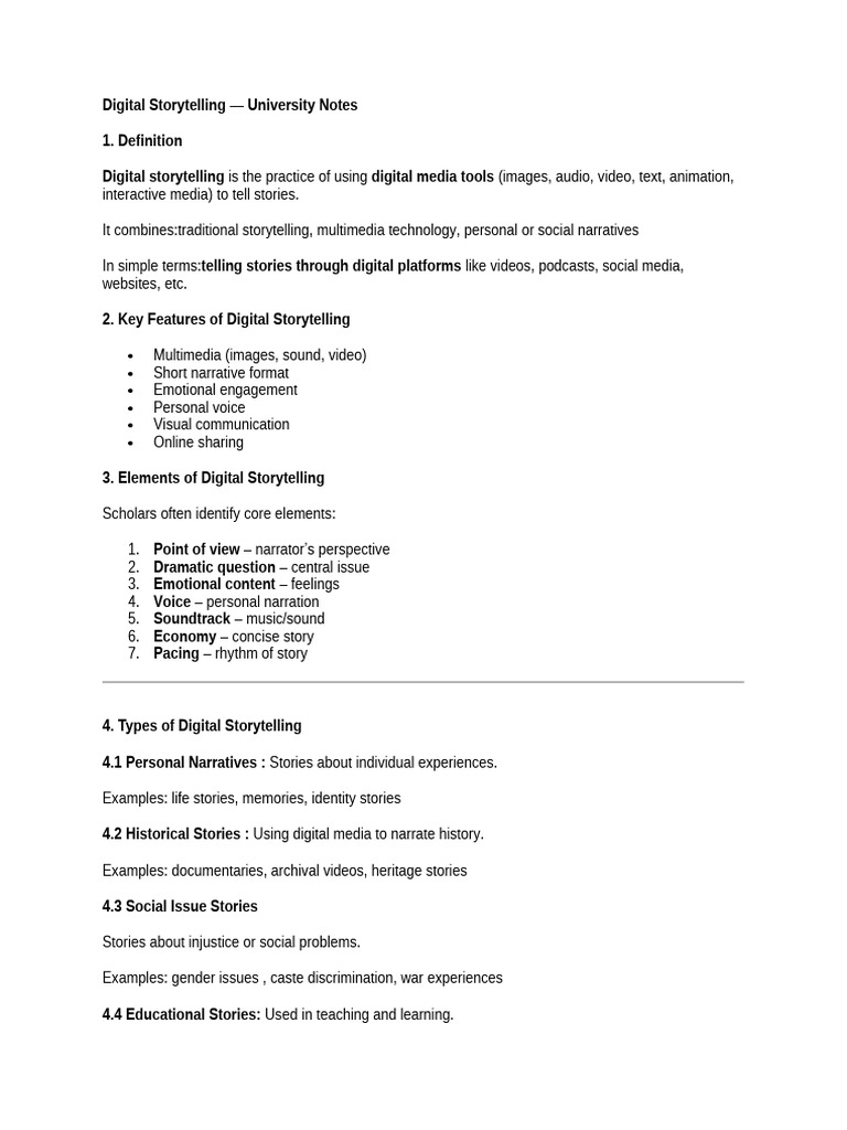 Digital Storytelling | PDF | Storytelling | Multimedia