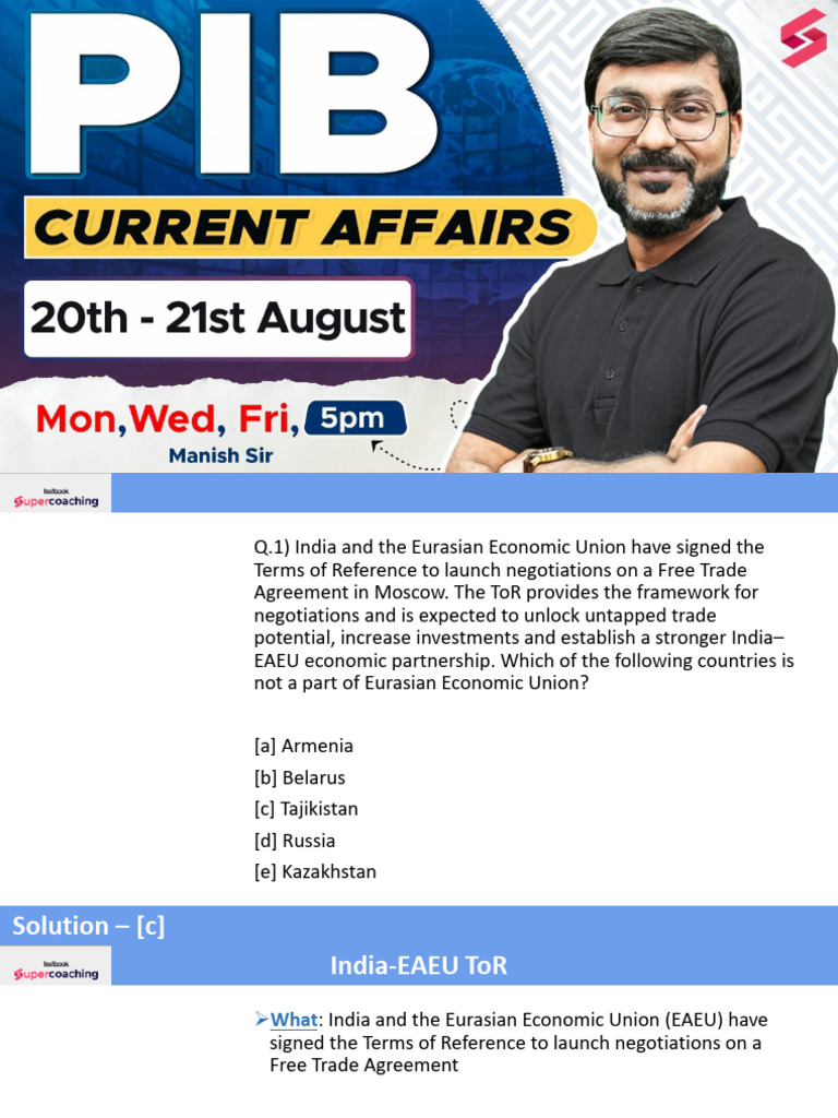 PIB 20th To 21st August | PDF