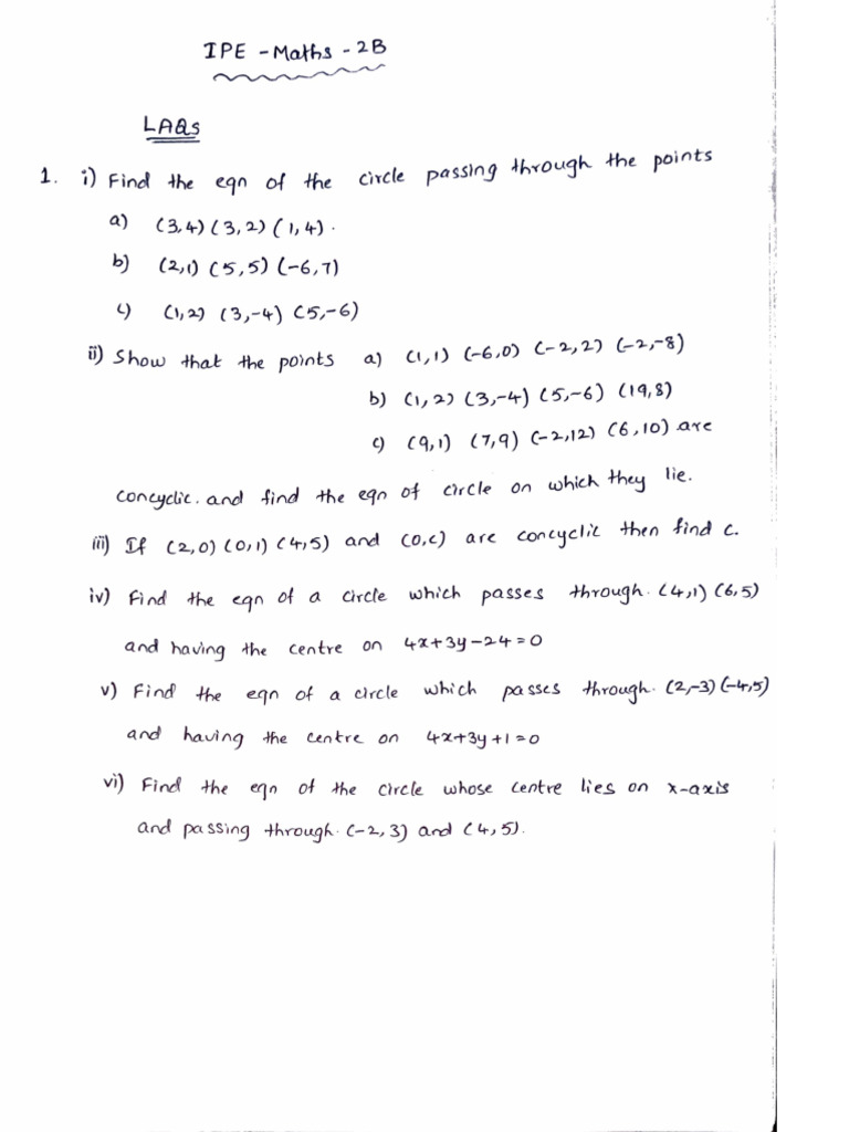 Maths 2b... Hand | PDF
