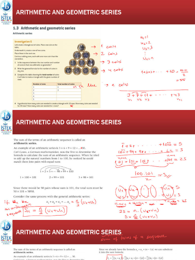 Arithmetic and Geometric Series | PDF