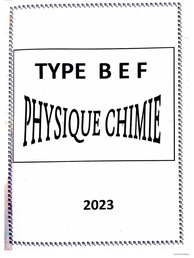 Type Bef Physique Chimie | PDF