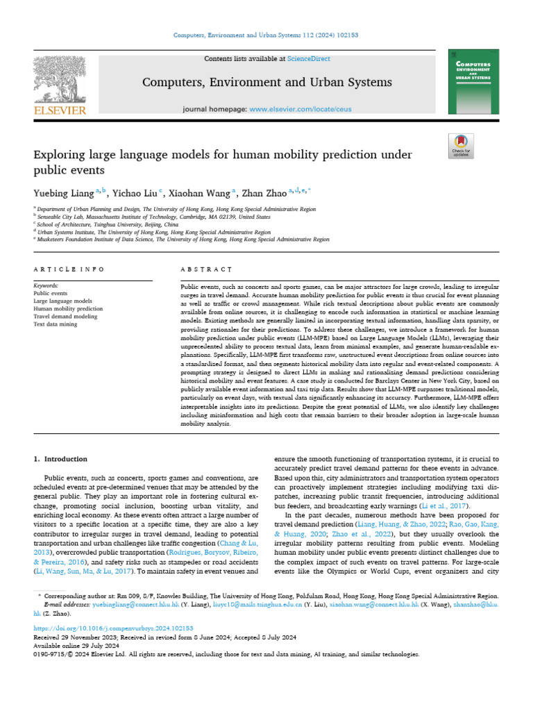 Exploring Large Language Models for Human Mobility Prediction Under ...