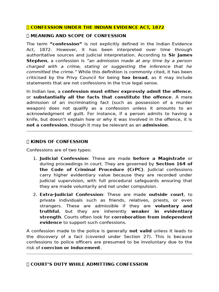 Confession | PDF | Confession (Law) | Arrest