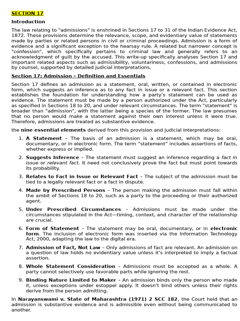 Admission | PDF | Evidence (Law) | Confession (Law)