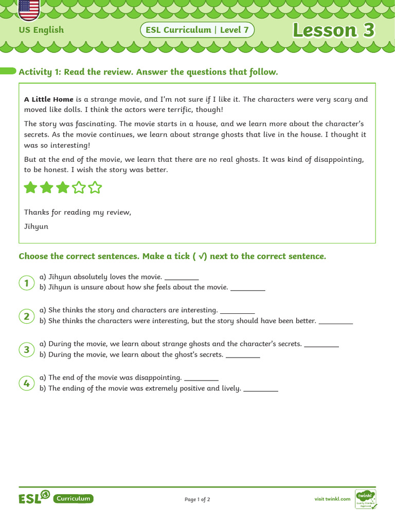lesson 3 | PDF | English As A Second Or Foreign Language