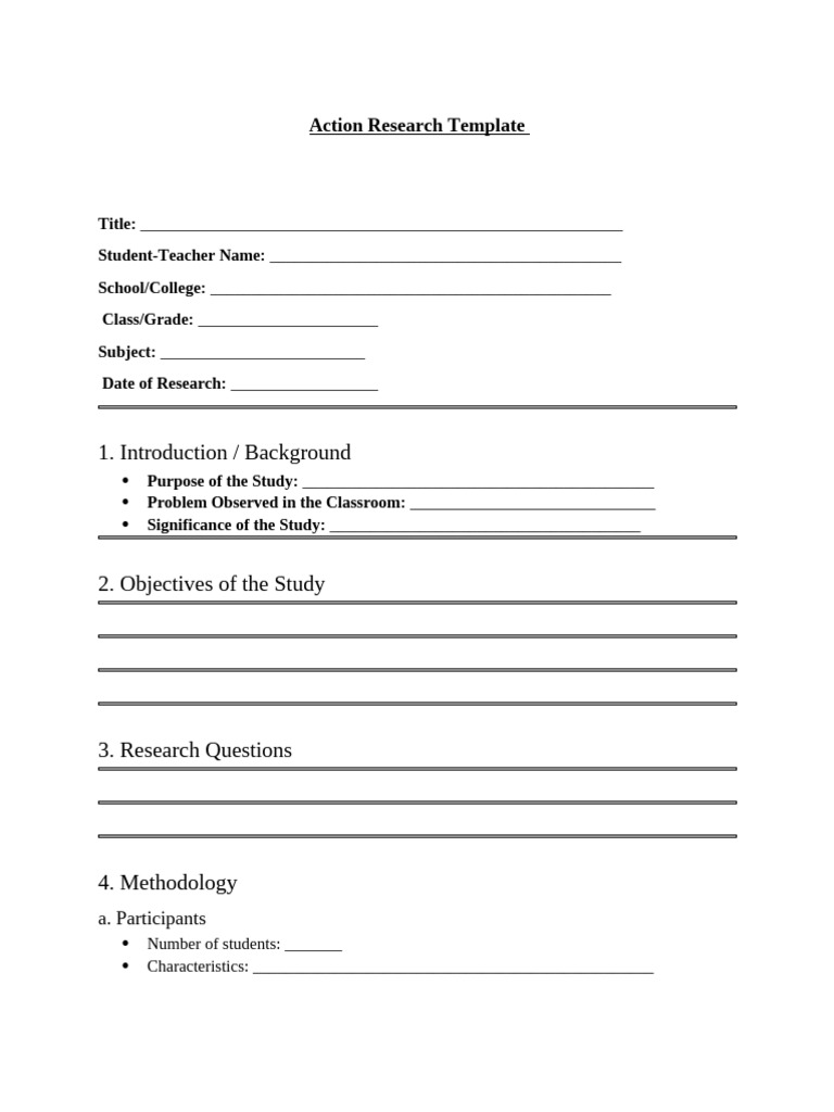 Action Research Template | PDF