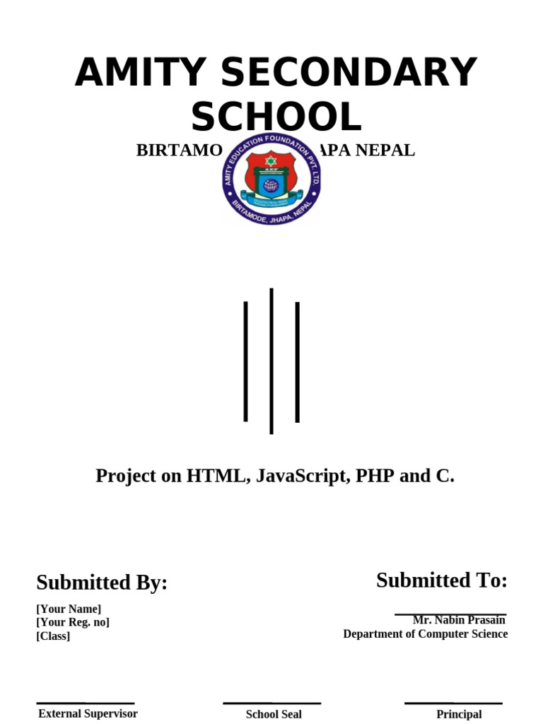 Grade XII CS Project Coverpage | PDF