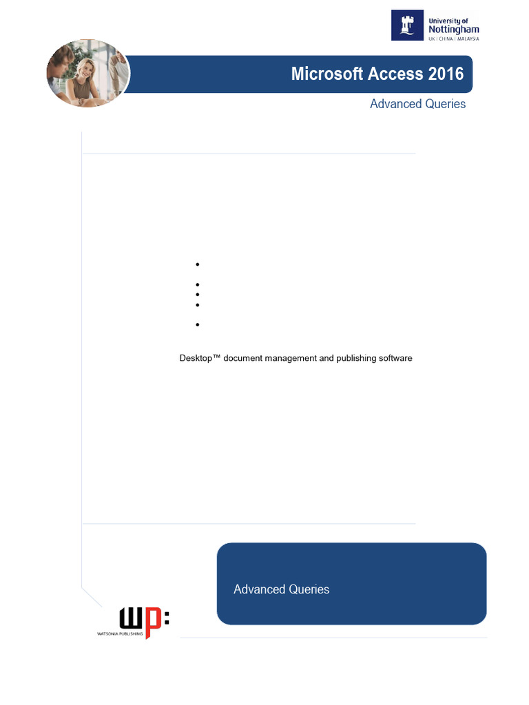 Acc Adv Queries | PDF | Information Retrieval | Microsoft Access