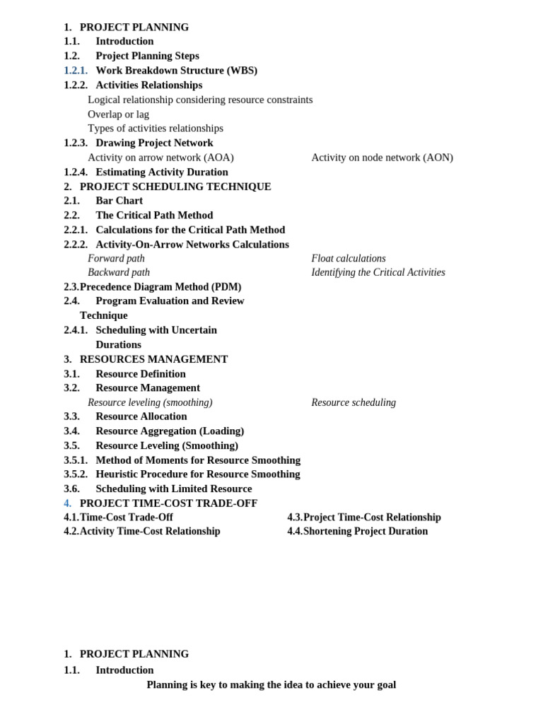 1construction Planning and Scheduling | PDF
