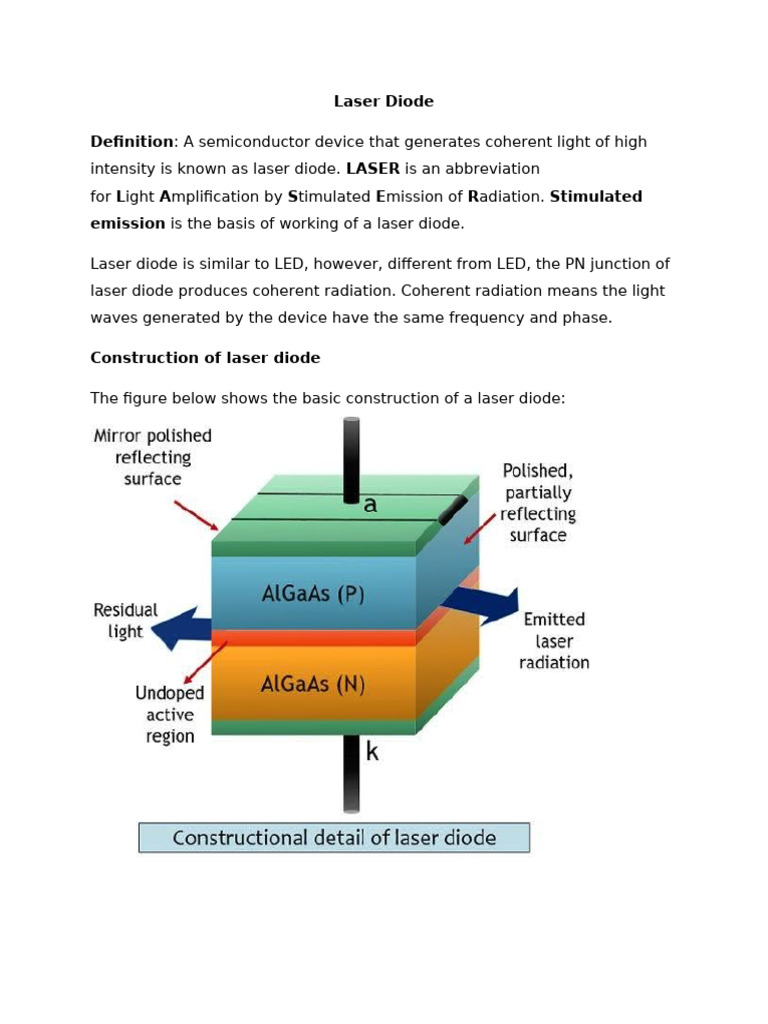 Laser Diode | PDF | Laser | Laser Diode