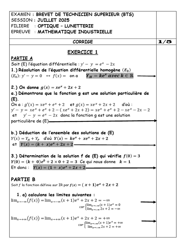 Bareme Bts 2025 Opl | PDF | Analyse mathématique