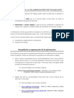 Pautas para La Elaboración de Trabajos