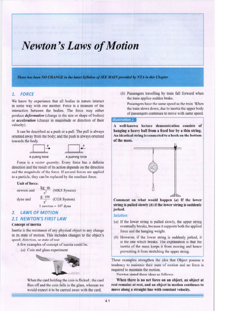 02 Newton's Laws of Motion | PDF