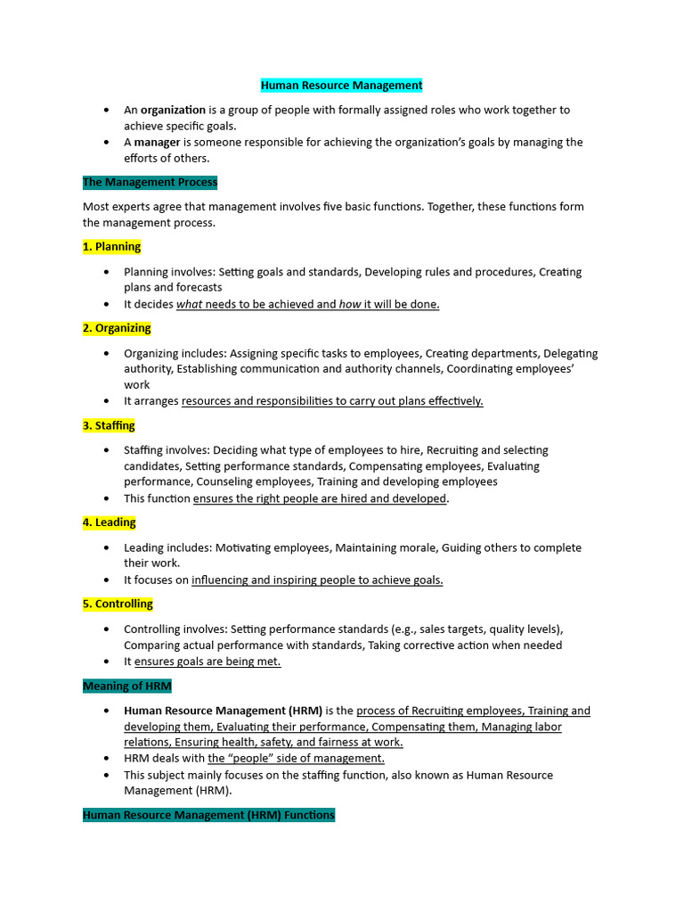 HRM Unit 1 | PDF | Human Resource Management | Recruitment