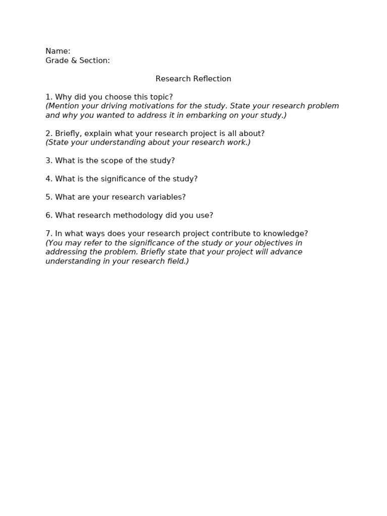 Research Reflection | PDF