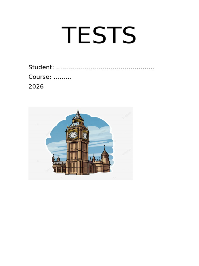 TESTS Cover 2026 | PDF
