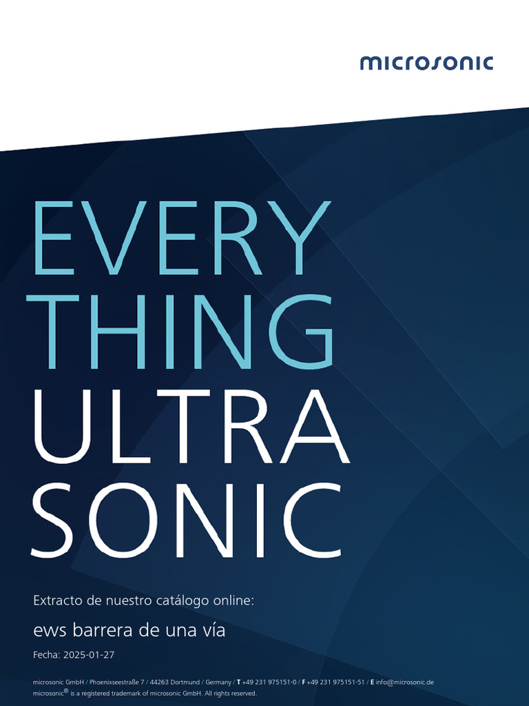 Microsonic Ews | PDF | Ultrasonido