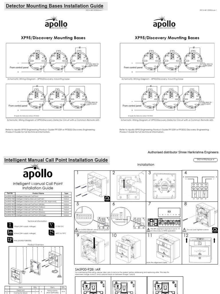 Apollo Detector and Device Wiring Diagram | PDF | Electrical Wiring ...
