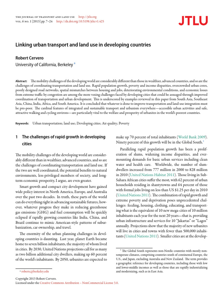 Linking Urban Transport and Land Use | PDF | City | Urban Sprawl