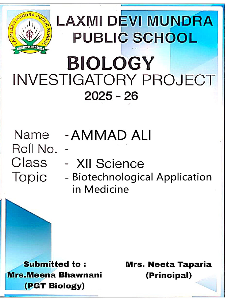 Bio Investigatory Project | PDF