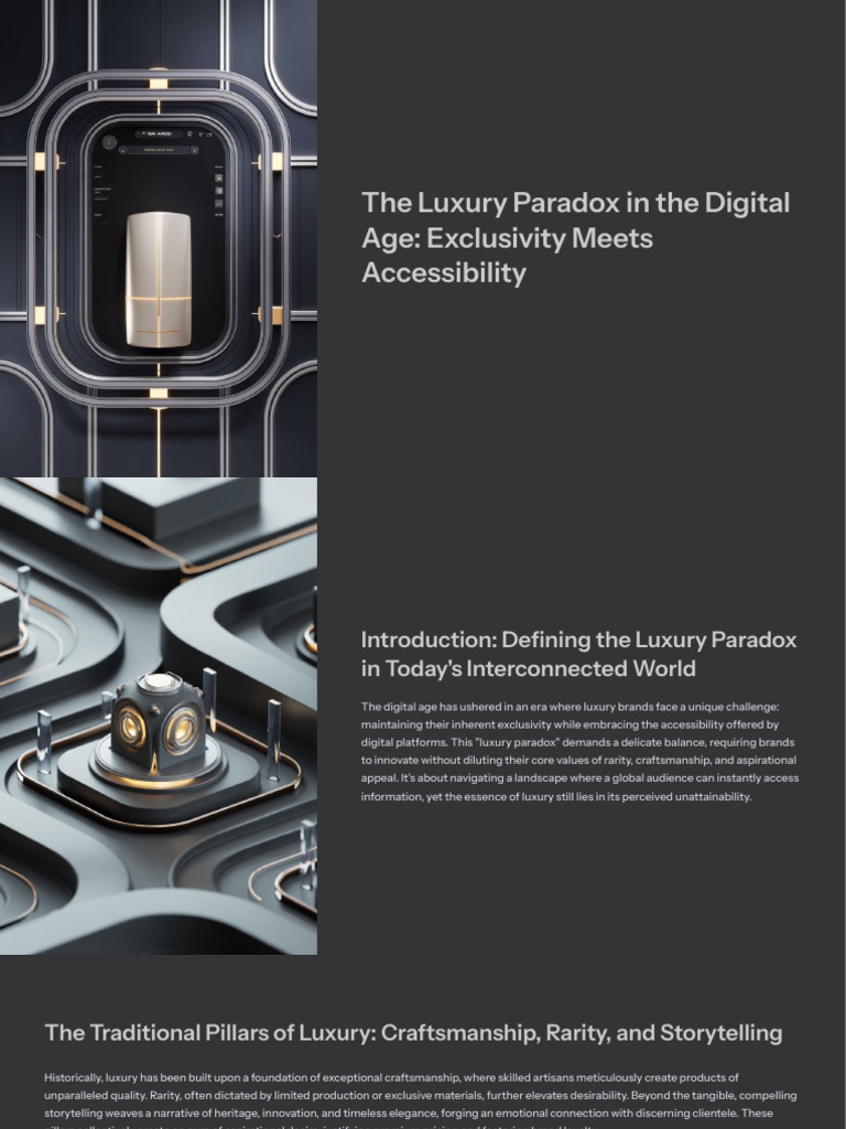 The Luxury Paradox in The Digital Age Exclusivity Meets Accessibility ...