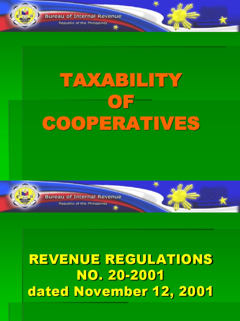 Cooperatives Taxability & Tax Exemption PDF Withholding Tax Taxes