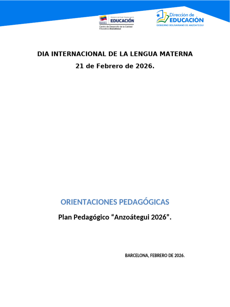 DIA INTERNACIONAL DE LA LENGUA MATERNA | PDF | Multilingüismo ...