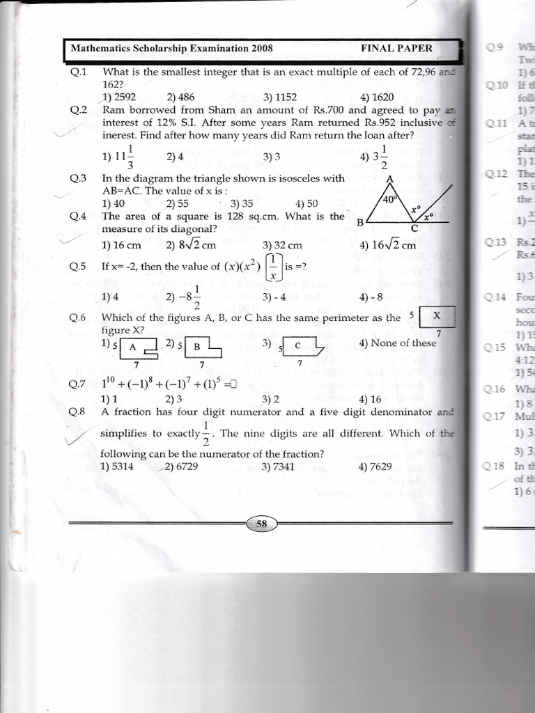 Ipm Exam 2008 Final Paper | PDF | Geometric Shapes | Polytopes
