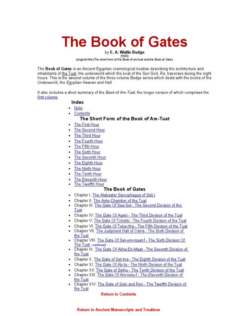 The Book of Gates PDF Osiris
