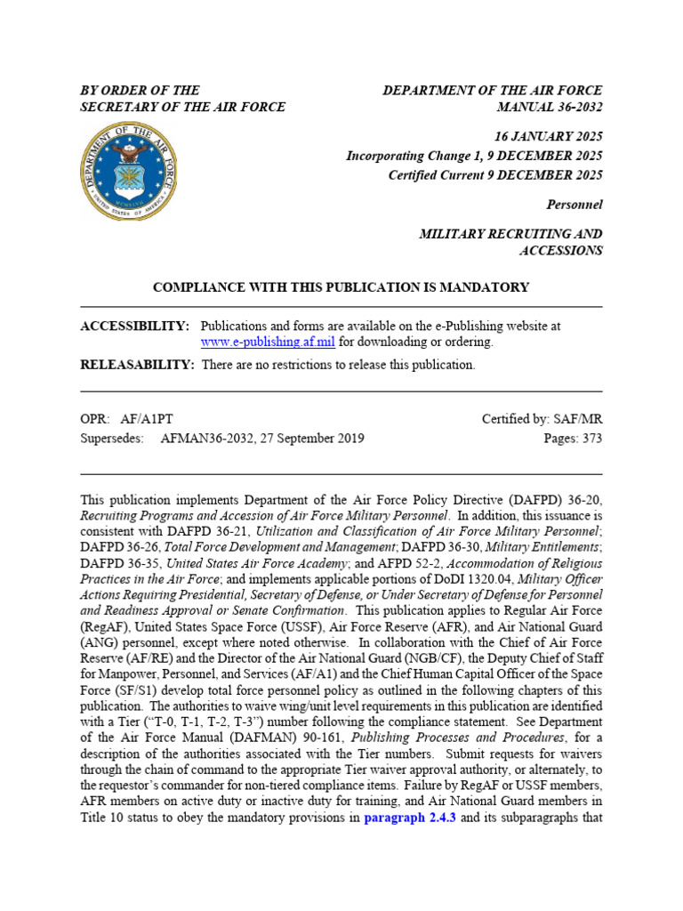 Dafman36 2032 | PDF | United States Air Force Academy | Military Of The ...