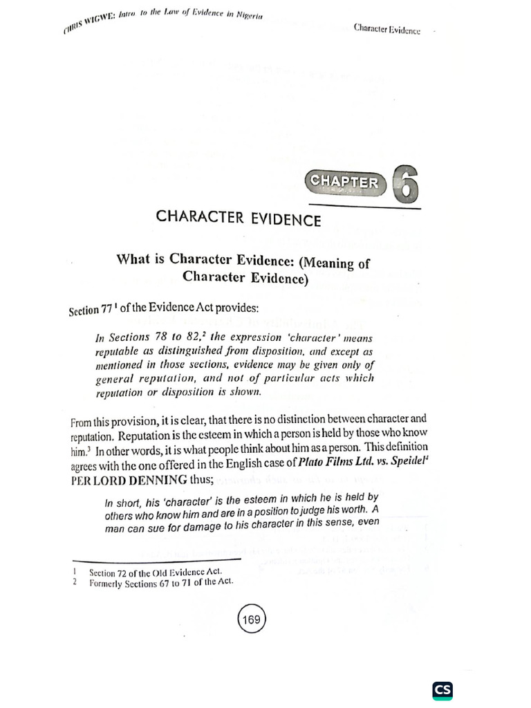 Character Evidence | PDF