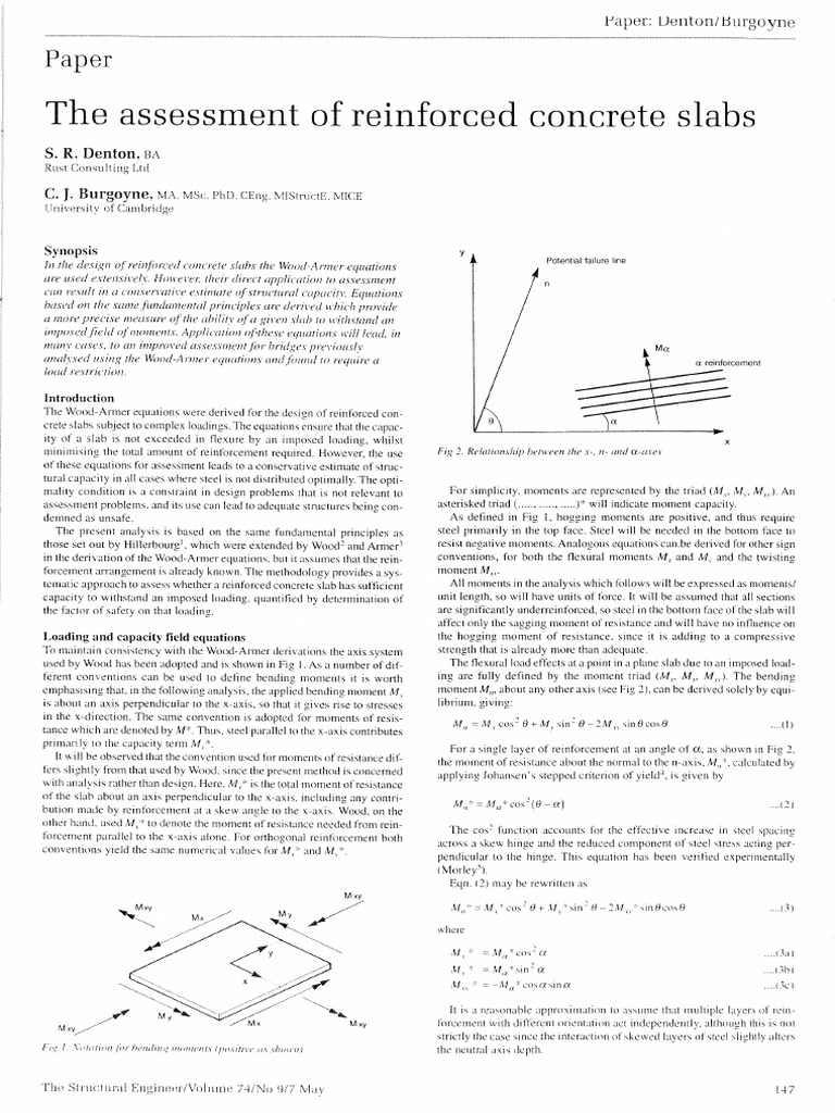 Analysis of Concrete Slabs | PDF