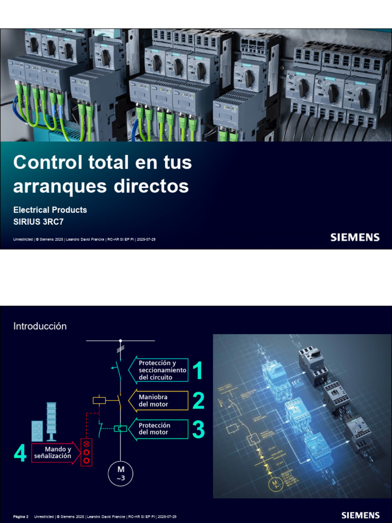 Siemens SIRIUS 3RC7 Control Total en Tus Arranques Directos | PDF ...