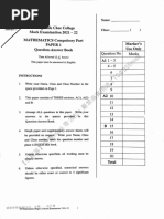 S6 Mathematics Mock Exam Overview | PDF