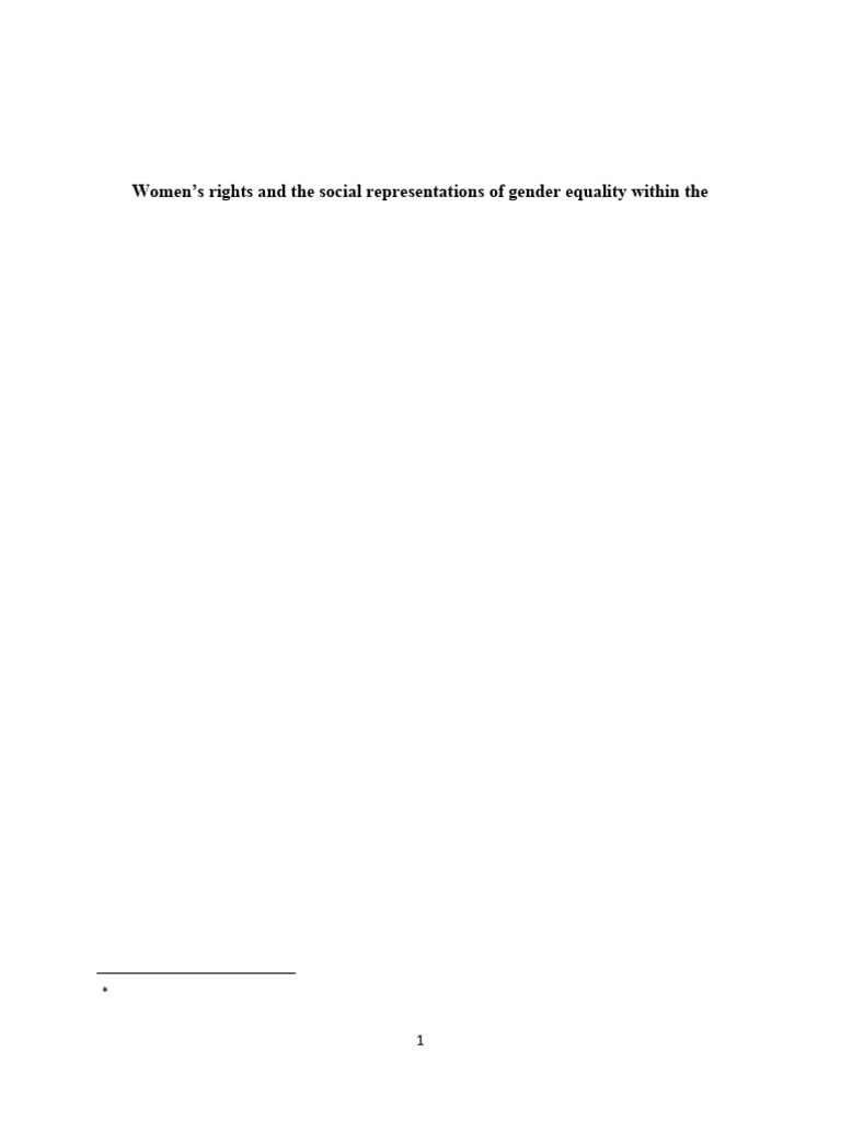 Gender Equality Within The EU. | PDF | Cost Of Living | Employment