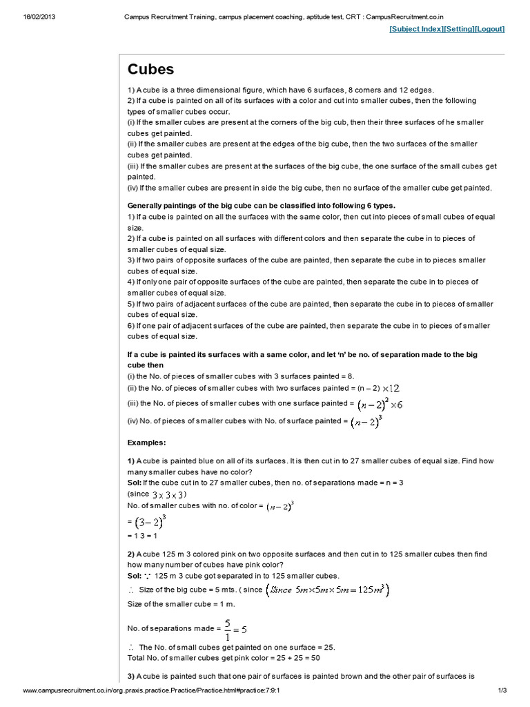 Cubes | PDF