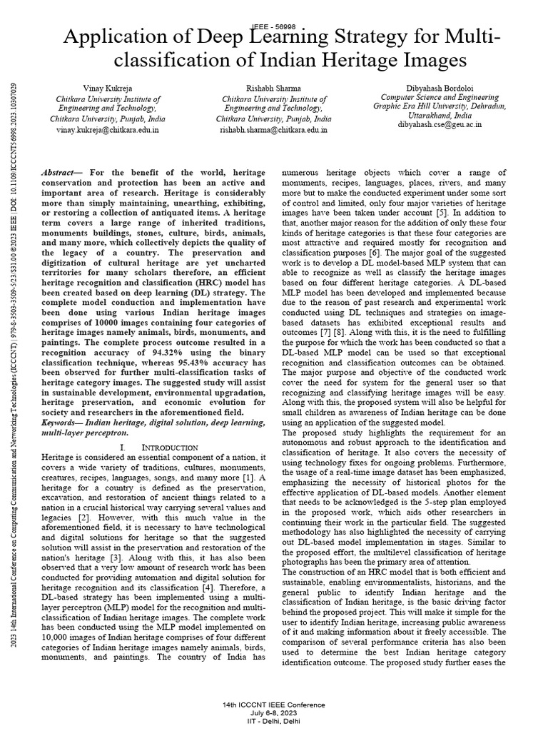 Application of Deep Learning Strategy For Multi-Classification of ...