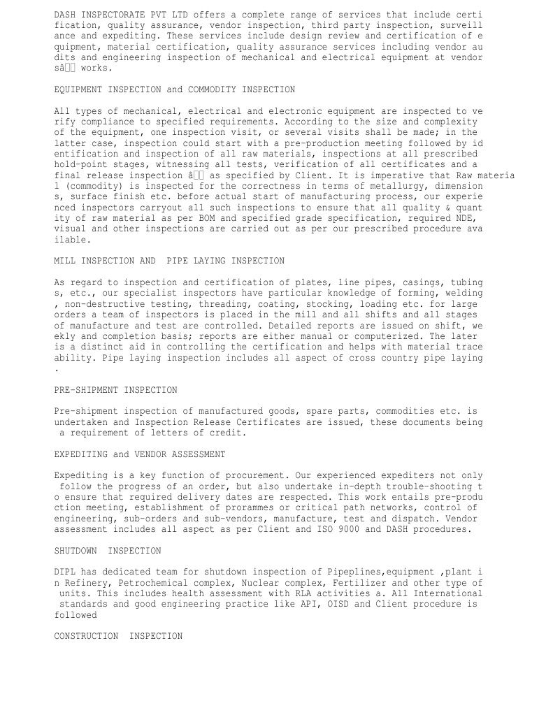 Comprehensive Inspection Services Overview | PDF | Nondestructive ...