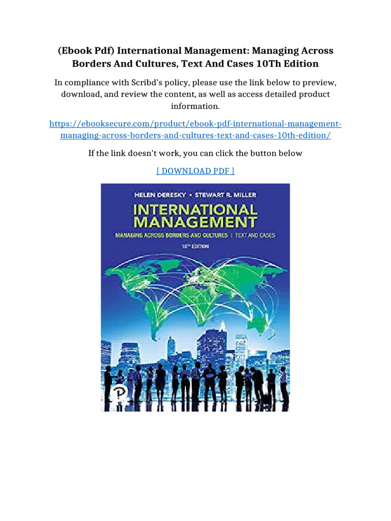 Ebook PDF) International Management: Managing Across Borders and