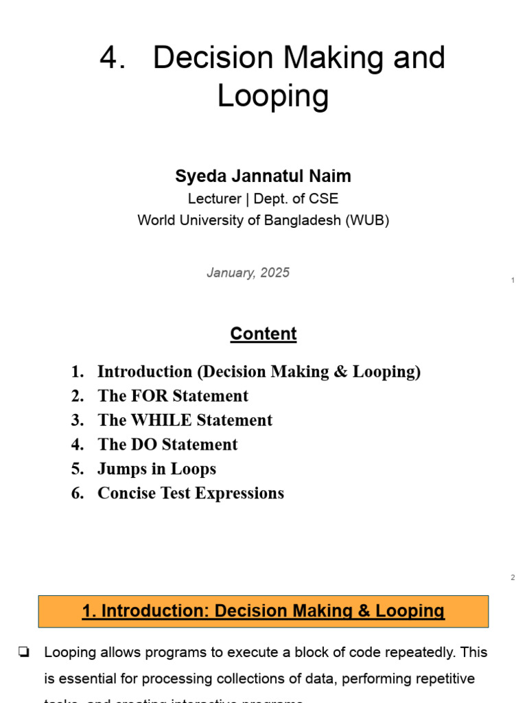 POP-5.Decision Making and Looping | PDF | Control Flow | Algorithms