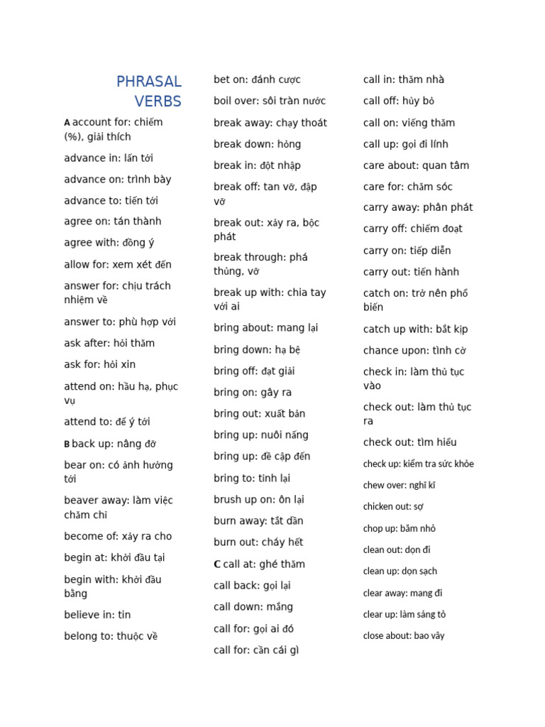 Phrasal Verbs | PDF