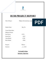 IICSR Project Report Format