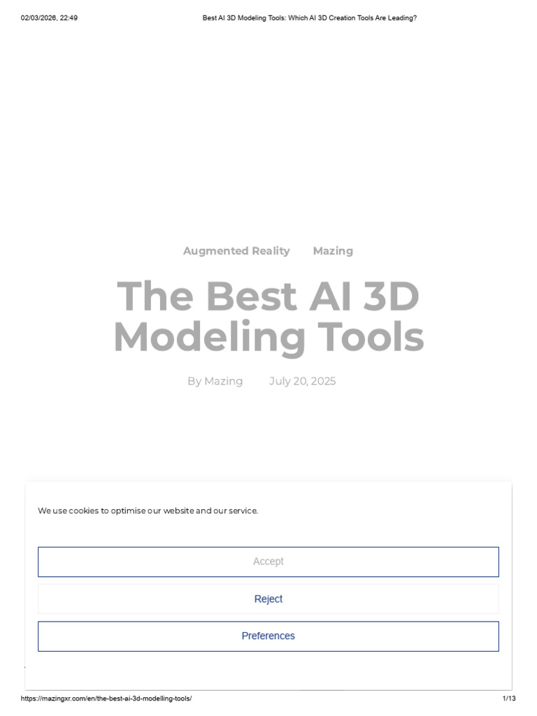 Best AI 3D Modeling Tools - Which AI 3D Creation Tools Are Leading ...