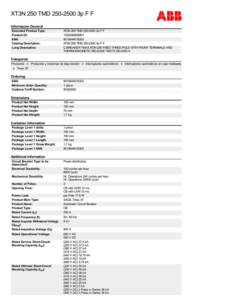 3 X 250 Manual Msps 15mt 22 | PDF | Alternating Current | Electric ...